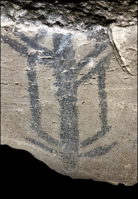 Ship's Cavern Rock Writings. Photo.